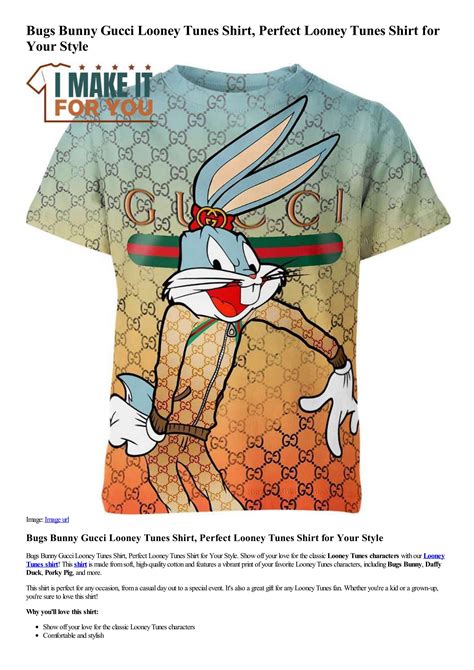 gucci looney tunes shirt|Gucci jersey t shirt.